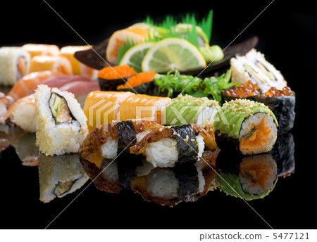 Sushi over black Sushi over black 5477121
