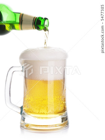 Pouring Beer Isolated On A White Background 5477385