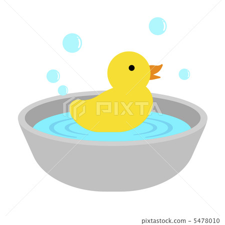 A duck toy floating on a basin A duck toy floating on a basin 5478010