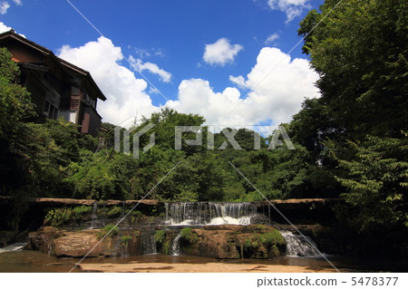Toyama prefecture Oyabe City Miyajima Gorge Waterfall Toyama prefecture Oyabe City Miyajima Gorge Waterfall 5478377