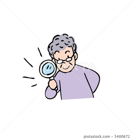 Grandma and Magnifier 5480672