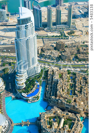 DUBAI, UAE. - NOVEMBER 29 : Dubai,the top view on Dubai from the DUBAI, UAE. - NOVEMBER 29 : Dubai,the top view on Dubai from the 5483138