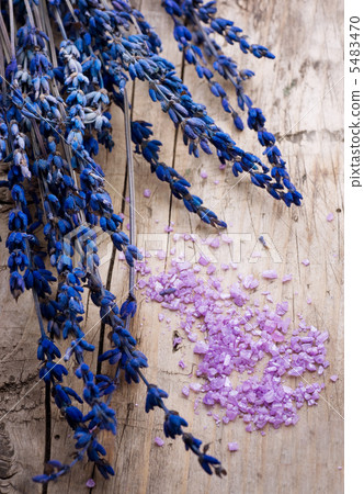 Lavender Spa over wooden background Lavender Spa over wooden background 5483470