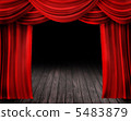 Theater Stage And Red Curtain 5483879