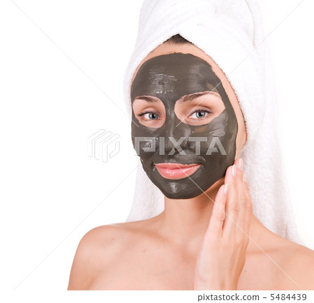 Sea Mud Mask On The Woman's Face. Spa Sea Mud Mask On The Woman's Face. Spa 5484439