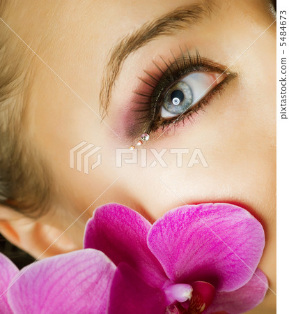 Beautiful Makeup. Face closeup 5484673
