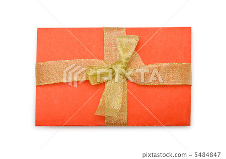 Envelope with colourful ribbon on white Envelope with colourful ribbon on white 5484847
