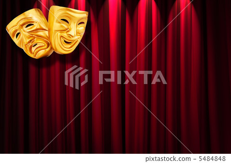 Theatre performance concept with masks Theatre performance concept with masks 5484848