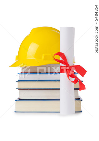 Construction industry education concept on white Construction industry education concept on white 5484854
