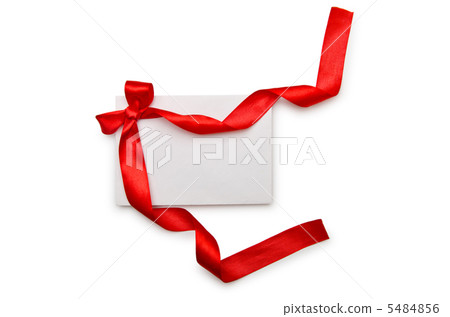 Envelope with colourful ribbon on white Envelope with colourful ribbon on white 5484856