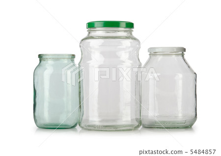 Glass empty jar isolated on white Glass empty jar isolated on white 5484857