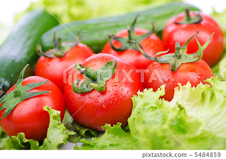 Tomatoes and cucumbers ready for salad 5484859