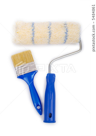 Painter's tools isolated on the white Painter's tools isolated on the white 5484861