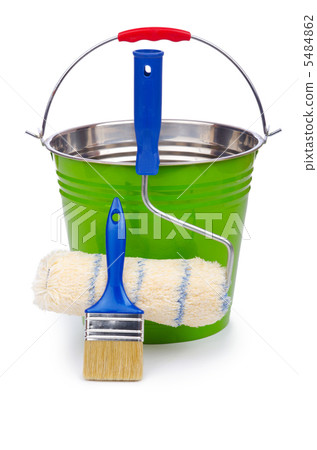 Painter's tools isolated on the white Painter's tools isolated on the white 5484862