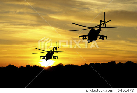 Helicopter silhouettes Helicopter silhouettes 5491478