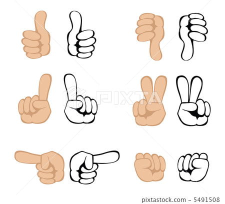 Vector hand gestures 5491508