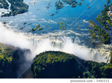 Zambezi river and Victoria Falls 5492531