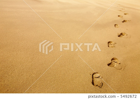 Footprints on the sand Footprints on the sand 5492672