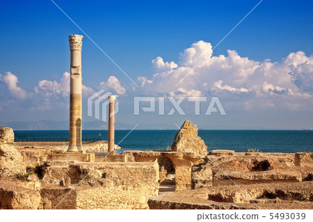 ruins of Antonine Baths at Carthage, Tunisia ruins of Antonine Baths at Carthage, Tunisia 5493039
