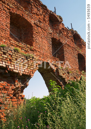 Ruins of Brandenburg castle in Ushakovo, Kaliningrad region. Rus 5493639