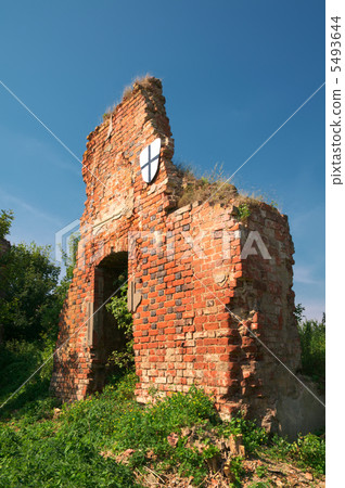 Ruins of Brandenburg castle in Ushakovo, Kaliningrad region. Rus 5493644