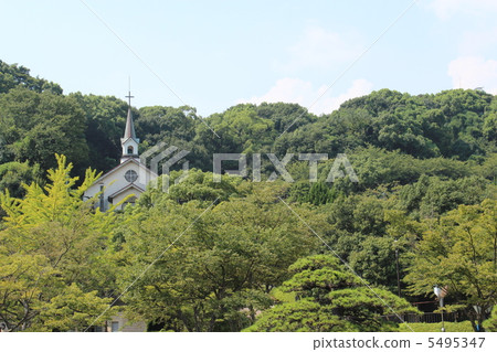 Forest and church Forest and church 5495347