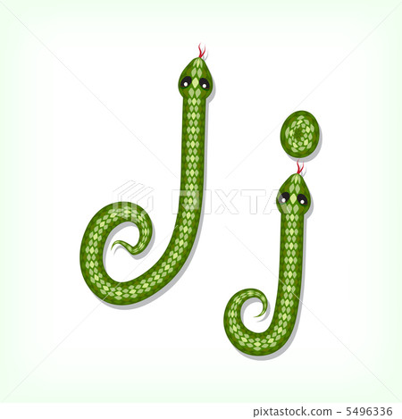 Snake font. Letter J 5496336