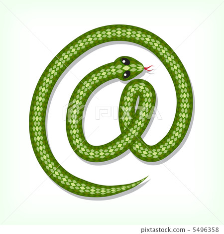 Snake font. E-mail symbol Snake font. E-mail symbol 5496358