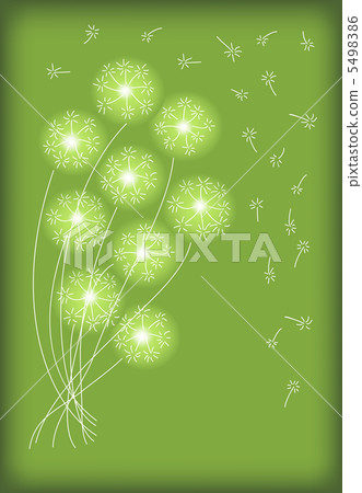 Vector gift card with abstract dandelion flower. Illustration ep Vector gift card with abstract dandelion flower. Illustration ep 5498386