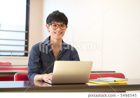 College student watching PC College student watching PC 5498545