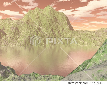 A sky and mountain burning red 5499448