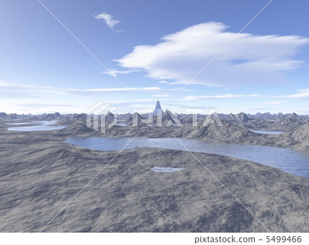 一座山在遠處急劇上升 5499466