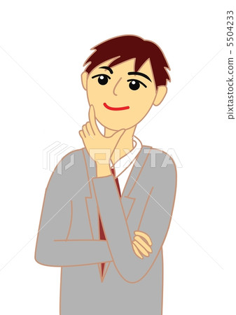 Thinking office worker - Stock Illustration [5504233] - PIXTA