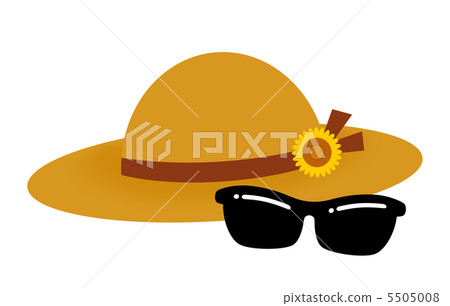 Straw hat and sunglasses Straw hat and sunglasses 5505008