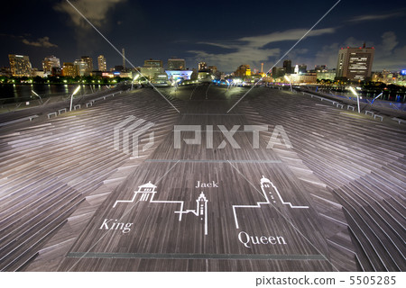 橫濱·大碼頭和城市的夜景 5505285