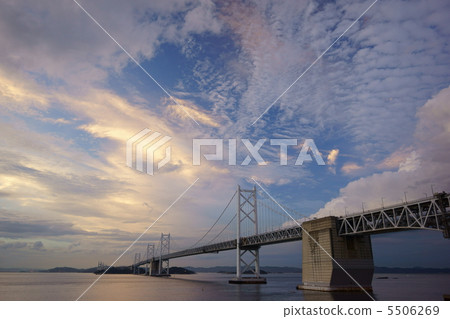 Early autumn evening sky and Seto Ohashi 5506269