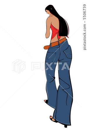 A woman who wears jeans A woman who wears jeans 5506739