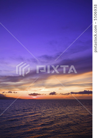Evening view from Condo Beach in Taketomi-jima Island, Okinawa 5506938