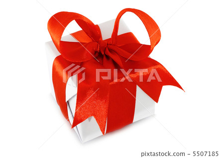 White box with red bow White box with red bow 5507185