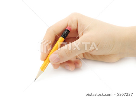 Woman hand with a short pencil Woman hand with a short pencil 5507227