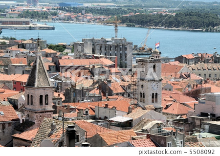 World Heritage Sibenik townscape of red tiles World Heritage Sibenik townscape of red tiles 5508092