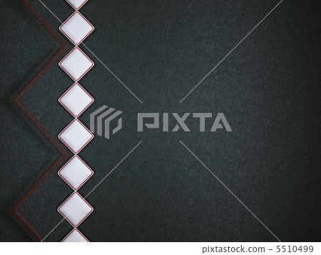 Leather background with red stitch and white rhombuses Leather background with red stitch and white rhombuses 5510499