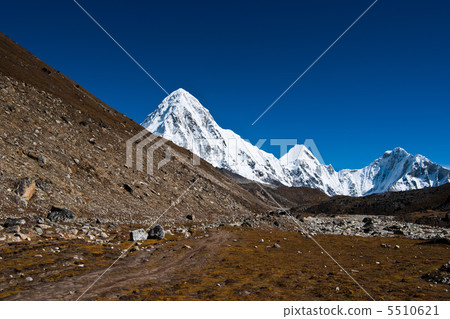 Pumori Peak in Himalaya mountains 5510621