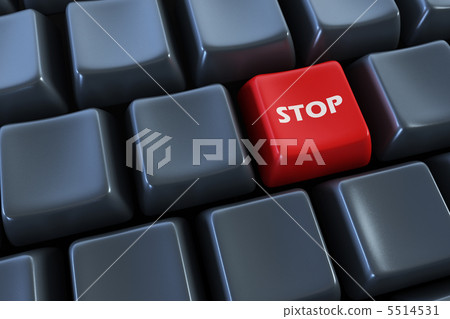 keyboard with "stop" button 5514531