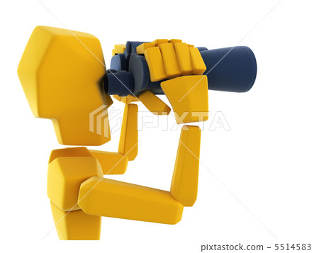 man looking through the binoculars 5514583