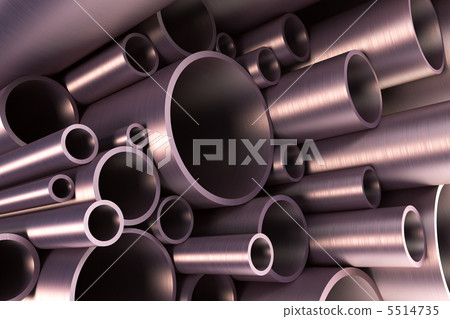 stack of steel tubing - Stock Illustration [5514735] - PIXTA