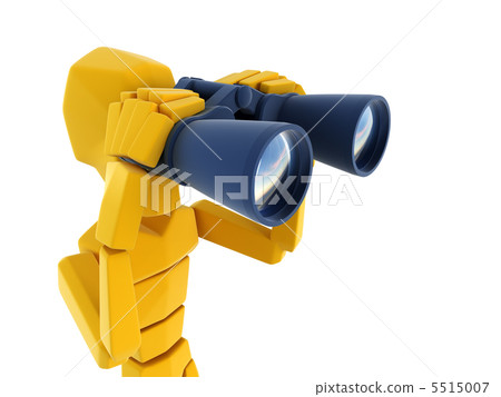 man looking through the binoculars 5515007
