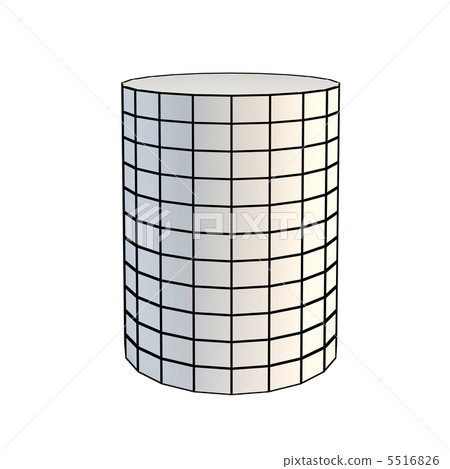 faceted white 3d cylinder faceted white 3d cylinder 5516826