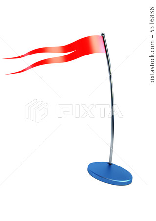 isolated red flag on flagstaff isolated red flag on flagstaff 5516836