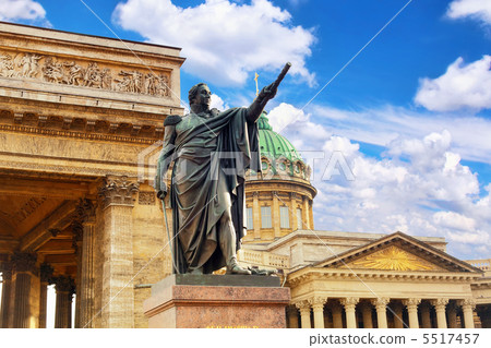 Cathedral of Our Lady of Kazan, monument of Kutuzov,St Petersbur Cathedral of Our Lady of Kazan, monument of Kutuzov,St Petersbur 5517457
